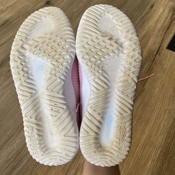 Adidas Originals Tubular Shadow Pink White Girl’s Sneakers Shoes B37125 Size 3 - Picture 9 of 9